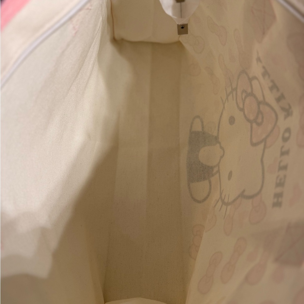 Hello Kitty Pink Tote Bag Durable Large New - Picture 3 of 7